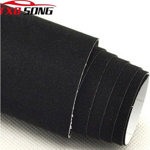 Premium quality Black Velvet Vinyl Wrap Film Velvet Film Self-adhesive Car Sticker wit free bubbles 10/20/30/40/50/60x135cm/lot