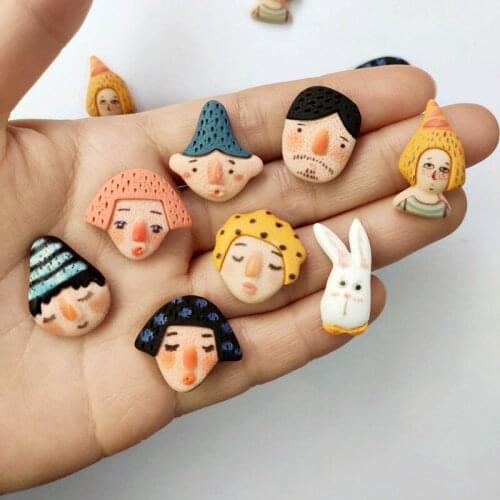 10Pcs Colorful Cute Boy Girl Resin Patch Charms For DIY Making Hair Accessories Earrings Necklace Jewelry Accessories