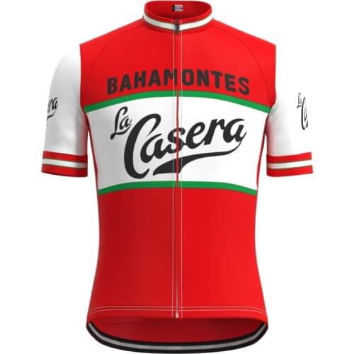1973 Competition Spain La Casera Team Man Retro Cycling Jersey Short Sleeves Clothing Triathlon Jersey maillot ciclismo hombre