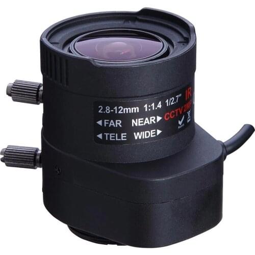 2.0MP HD 2.8~12mm F1.4 1/2.7" DC/CS Mega pixels Varifocal Lens for For Image Format Surveillance CCTV IP Camera Lens HD