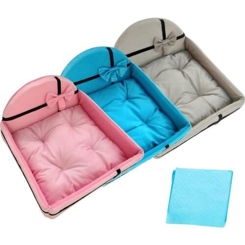 2019 Pet Dog House Nest With Mat Cute Plush Cushion Winter Warm Small Medium Dogs Pet Removable Mattress Cat Bed Puppy Kennel