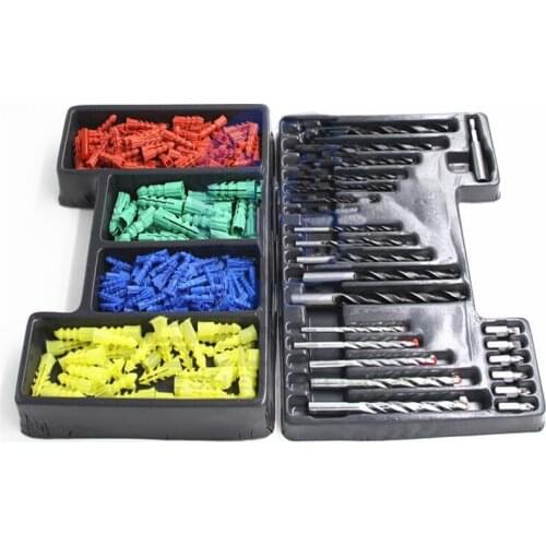 300pcs Drill Bit Set Kit Expansion Screw Combination Tool For DIY Woodworking Wood Drilling With Box