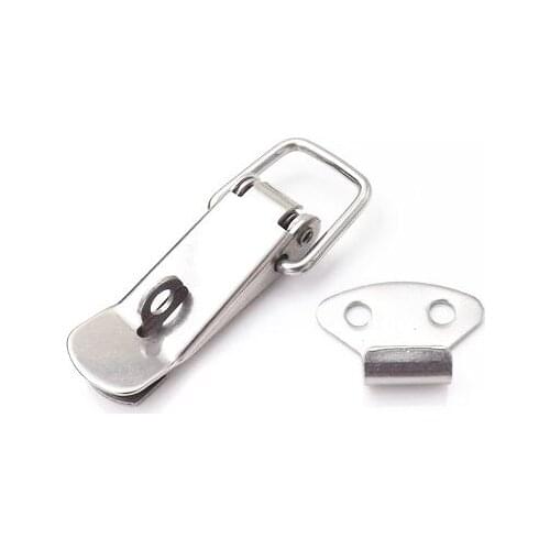 4PCS/LOT 201 STAINLESS STEEL OR IRON 44x16mm Spring Toggle Latch Hasp Spring Loaded for Cabinet Cases Box Chests lock CK106