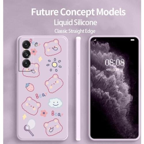 Bubble Bear Phone Case For Samsung Galaxy S21 S20 FE S10 Note 20 10 Ultra Plus A72 A52 A42 A32 A71 A51 A41 A31 A21S Cover