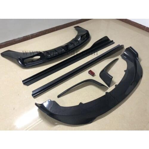 For Bentley GT ST Carbon Fiber Front Rear Lips Side Skirts Tail Wing Spoiler Bumpers Wind Air Knife Intake