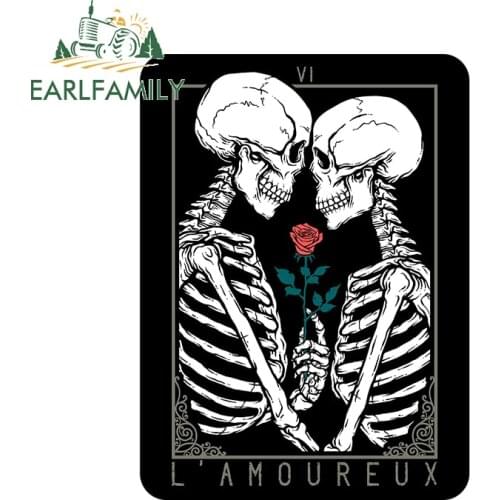 EARLFAMILY 13cm x 9.8cm for The Lovers Car Stickers Personality Anime Vinyl Decals Waterproof Scratch-Proof Car Door Protector