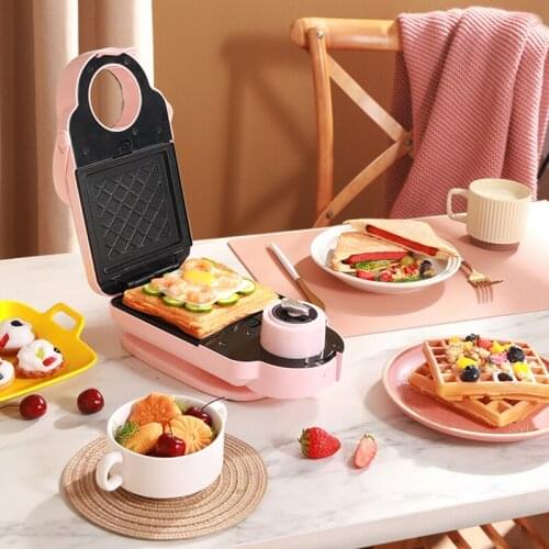 Electric Sandwich Maker Waffle Maker Toaster DIY Baking Light Food Machine Kitchen Multifunction Timing Breakfast Machine 220V