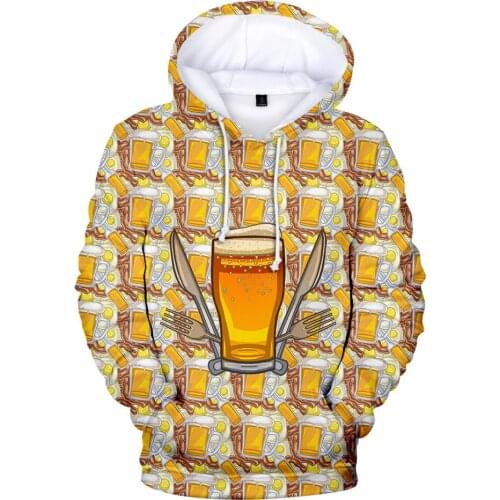2021 Hot Sale To Yellow 3D Hoodies Beer Men/Women Sweatshirts Beer Popular Autumn 3D Long Sleeve Pullovers Fashion Kids Clothes
