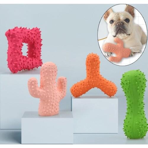 Squeaky Spiky Dog Molar Toy for Small Medium Dogs Chihuahua French Bulldog Durable Pet Chew Toys for Teeth Cleaning Accessories