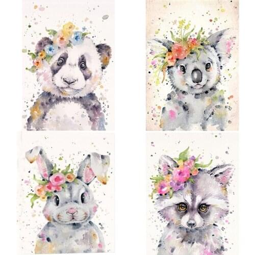 SenyuArt DIY 5D Diamond Painting Animal Panda Rhinestone Full Round Drill Embroidery Cross Stitch Wall Arts Craft Home Decor