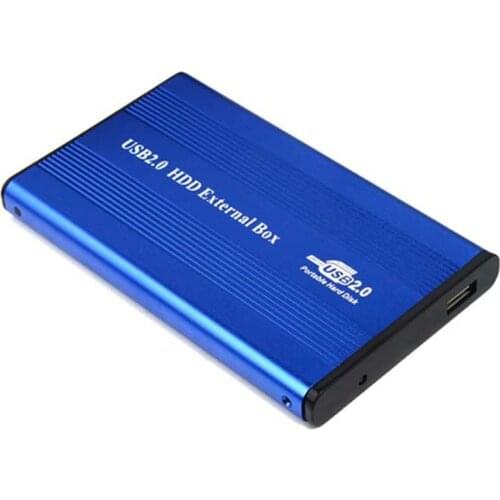 USB2.0 Hard Drive Disk Enclosure HDD External Box Case Caddy 2.5" IDE HDD With LED Light For Desktop Computer PC