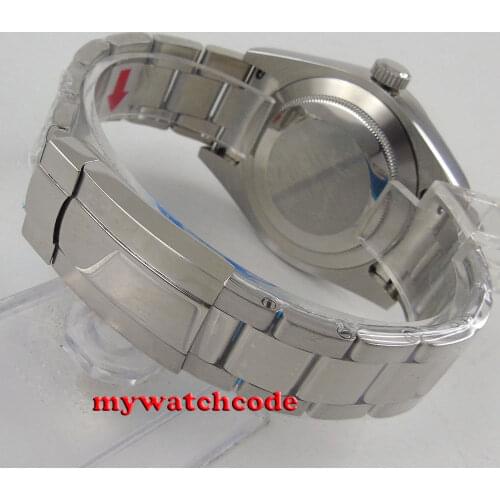 20mm black parnis stainless steel Strap fit parnis mens watch 17