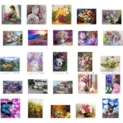 A33809 Flower Puzzle cross stitch kit people 18ct 14ct 11ct count canvas stitches embroidery DIY handmade needlework