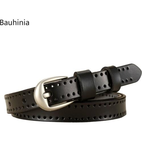 2021 New Ladies 1.8cm Pin Buckle Belt All-match Fashion Retro Hollow Creative High-quality Alloy Buckle Thin Belt