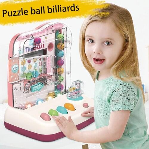 Montessori Educational Puzzle Rolling Ball Game Table Toy Parent-child Interactive Music Lighting Game Toy Children Holiday Gift