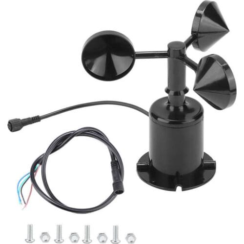 0-70m/s Wind Speed Transmitter 5-30V DC Wind Speed Sensor Environment Signal Output Pulse Type Three Cups