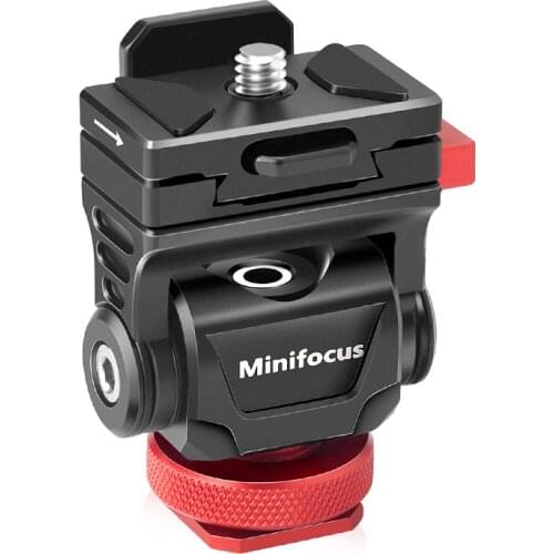 Quick Release Monitor Holder Camera Swivel Tilt Adjustable Cold Shoe Mount for DSLR Field Monitor Video LED Light Microphone