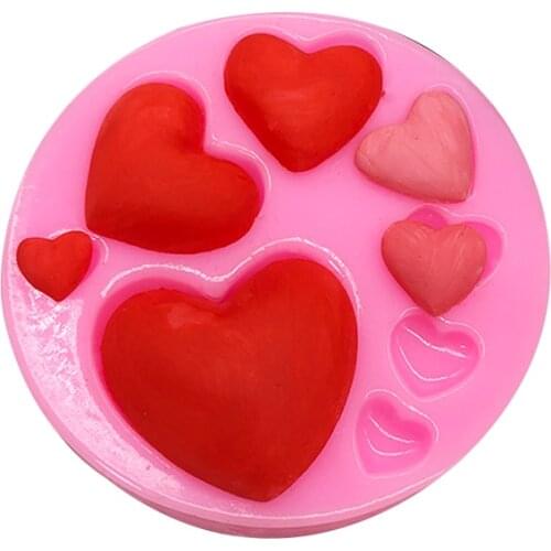 Size love chocolate flip sugar mold Valentines Day cake brick and stone baking tool handicrafts drop glue-scented gypsum mold