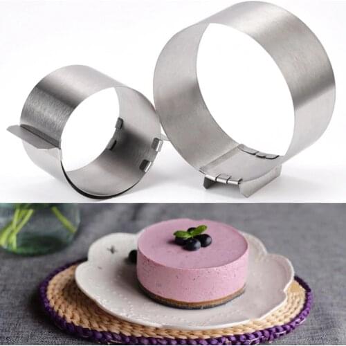 Adjustable 3D Mousse Ring Round CakeMolds Border Paste Film Kitchen Accessory DIY Baking Birthday Cake Decoration Tools