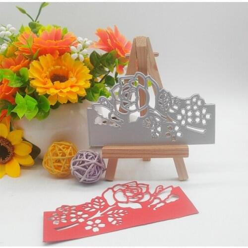 Rose lace frame Metal Cutting Dies Scrapbook paper Decoration Embossing Paper Card Craft 61*105 mm