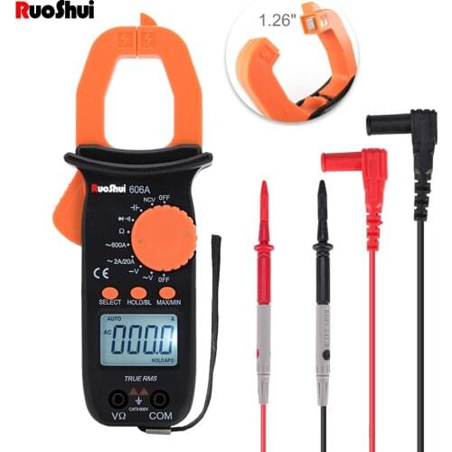 RuiShui606A Clamp Meter Multimeter High quality Automatic Range pinza amperimetrica AC/DC Ohm Current Voltage Digitl clamp meter