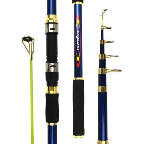 Spinning Rod Sea Telescopic Fishing Rod 2.1-4.5m Short Rod Fishing Pole Saltwater Fishing Travel Rod feeder Fishing