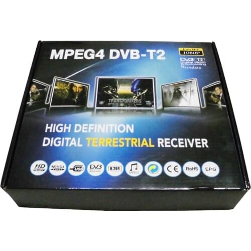 New HD PVR Digital Terrestrial MPG4 DVB-T2 TV Receiver H.264 1080P DVB T2 Tuner With USB,Wholesale Free shipping Dropshipping