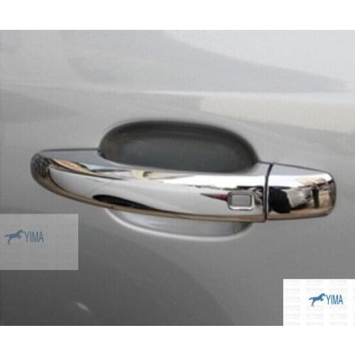 Yimaautotrims Chrome Outside Car Door Pull Doorknob Handle Cover Trim 8 Pcs For audi Q5 2009 2010 2011 2012