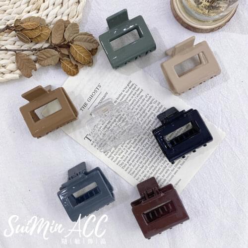 Simple Hair Claws Solid Color Hair Grab Clips Women Korean Hair Accessories for Girls Ponytail Holder