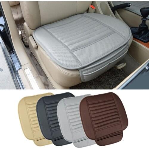 Car Front Seat Cover Breathable PU Leather Auto Seat Cushion Mat Anti-Slip Universal Front Chair Pad