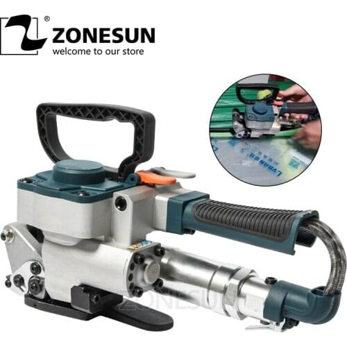 ZONESUN Pneumatic Friction Welding Baler Strapping Machine Air PET Banding Machine Tool For 13-19mm Width PET Straps