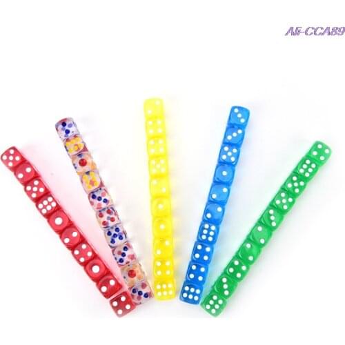 10pcs Acrylic Six Sided D6 Spot Dice for D TRPG Party Board Game Toys
