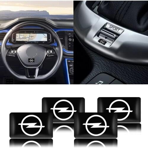 10pcs New Car Badge Decorative Steering Wheel Decal Sticker for BWMs Audis VWs Volkswagens Benzs Fords Toyotas Hondas Peugeots