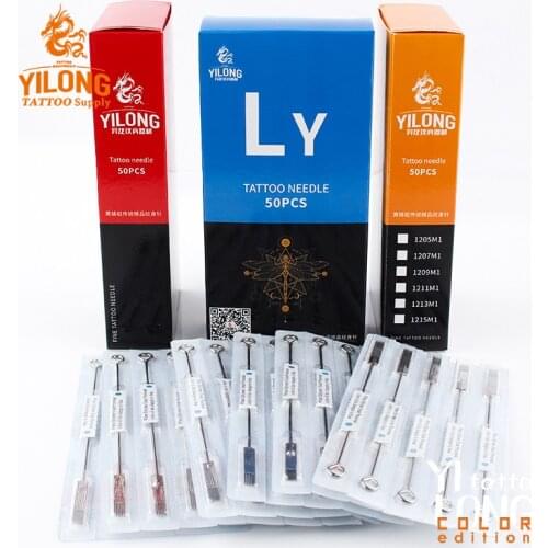 50PCS Tattoo Needles RL steel disposable Sterilze Tatoo Needles Curved Round Liner Needles Tattoo Supply
