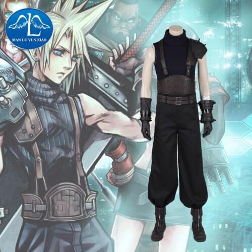 Anime Final Fantasy VII Remake Cloud Strife Cosplay Costume Halloween Carnival Costumes Shoes Boots Adults Men Custom Made
