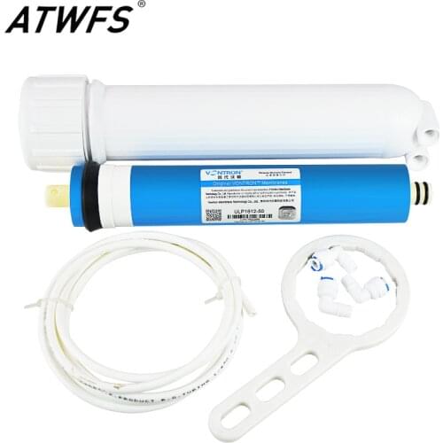 ATWFS Water Filter 1812 RO Membrane Housing + 50gpd Vontron RO Membrane + Reverse Osmosis Water Filter System some of Parts