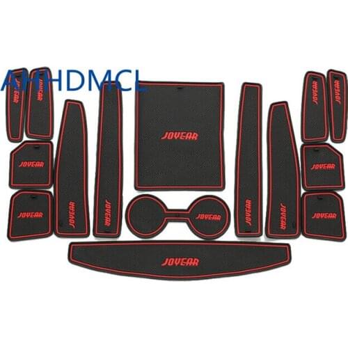 Car Anti-Dirty Pad Door Groove Gate Slot Cup Armrest Storage Pad Anti-Slip Mat For Dongfeng Joyear 2008 2009 2010 2011 2012