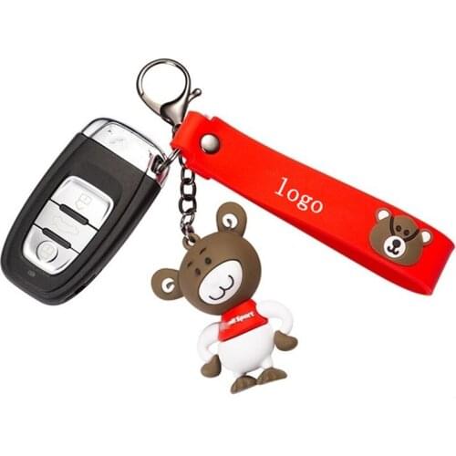 For Audi Sport Little Raccoon Keychain Key Pendant 4S shop in-store gift keychain