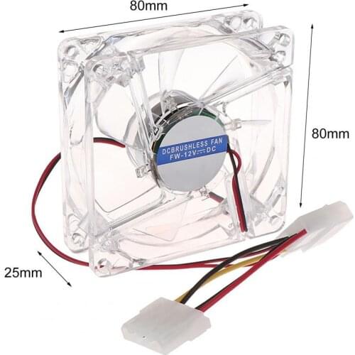 Case Fan Efficient RGB Lights Mute 8cm PC Colorful Cooling Fan for Home