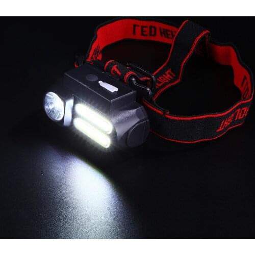 Portable Headlamps Usb Rechargeable Cob Led Headlamp Head-mounted Flashlight 4 Modes Outdoor Waterproof Headlamp Without Battery