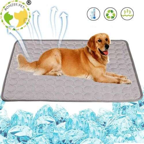 Bonzerpet Dog Mat Cooling Summer Pad Mat For Dogs Cat Blanket Breathable Bed Summer Washable For Small Dogs