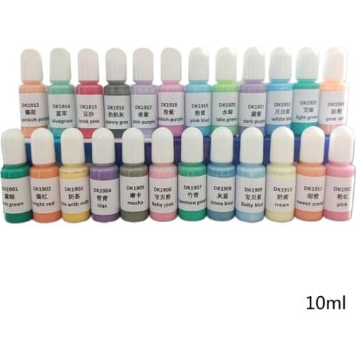 24 Colors Crystal Epoxy Pigment UV Resin Dye DIY Jewelry Colorant Art Crafts Coloring Drying Color Mixing Liquid W0YA
