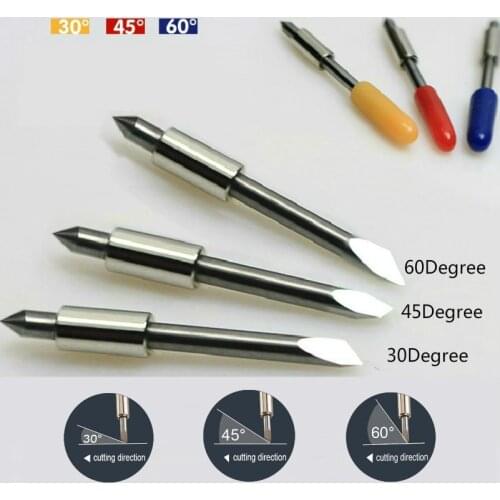 KZTech 15pcs for Graphtec CB15 Plotter Blades 30 45 60 Degree Vinyl Cutter Blade CB15U Carving Machine Silhouette Cameo Cutting