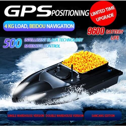 GPS FishingBait Boat 3 Bait Containers Wireless Bait Boat Automatic Return Function 2.5kg bait cruise Fishing Smart RC Bait Boat