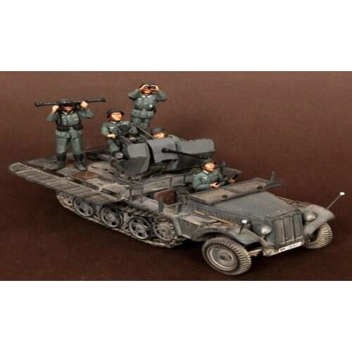 1:35 Scale Die-cast Resin World War II German Tank Soldiers 4 Character Scenes Need To Be Assembled And Colored By Themselves