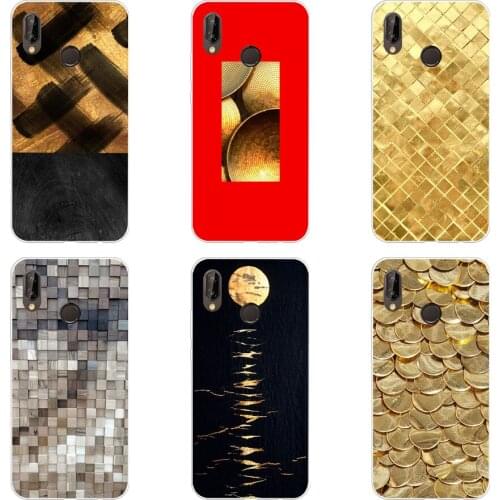 81H black and gold Soft Silicone Tpu Cover Case for huawei p 20 lite pro y6 2017 mate 10 lite