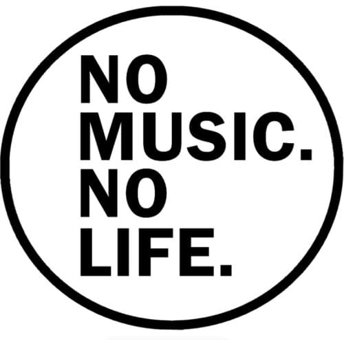 PLAY COOL Car Sticker No Music No Life Funny Automobiles Motorcycles Accessories Vinyl Decals for BMW VW Audi Octavia Gti