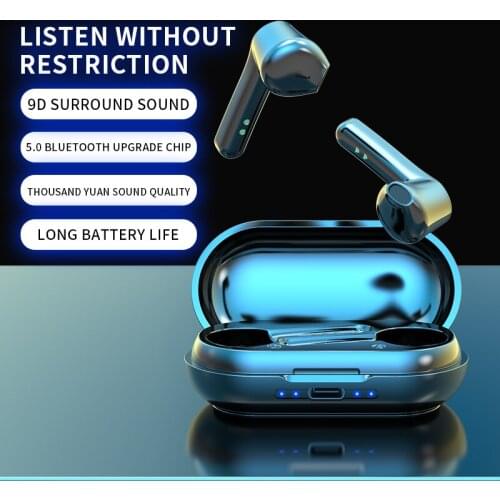 New TWS Bluetooth Earphone Wireless Headphones HiFi Music Earbuds Sports Gaming Waterproof Stereo Headset For IOS Android Phone