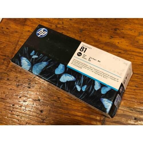 Original and Expired C4950A Dye Printhead and Printhead Cleaner for HP 81 Designjet 5000 Series, Black