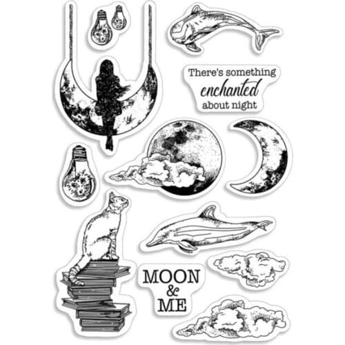 Moon Clear Stamp Transparent seal for DIY scrapbooking/Card Making c659